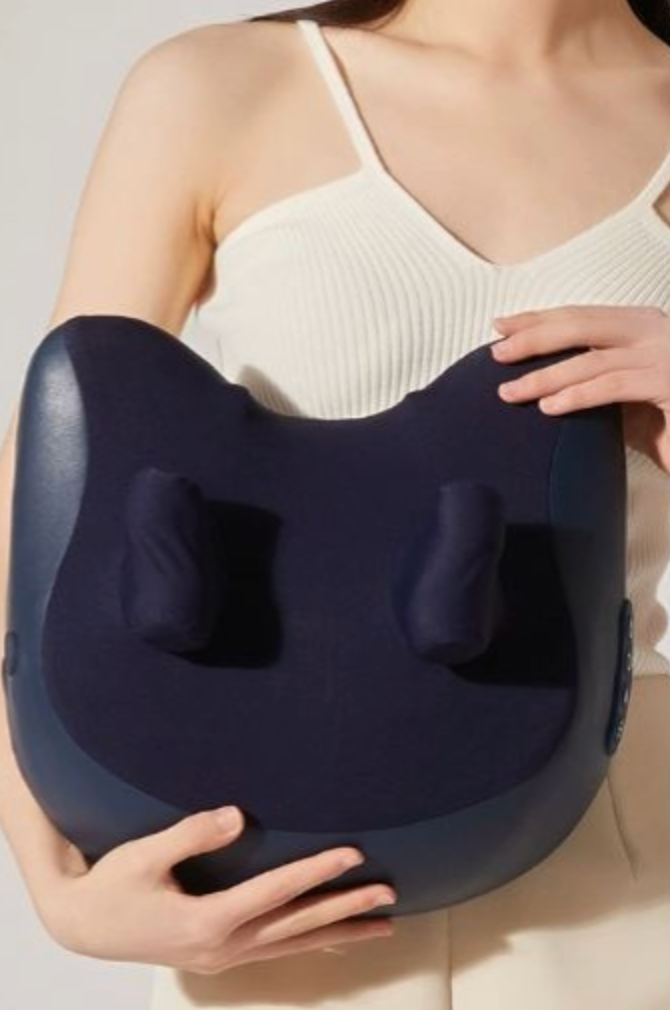 Shiatsu Neck & Shoulder Massage Pillow – Deep Kneading Heat Therapy for Pain Relief